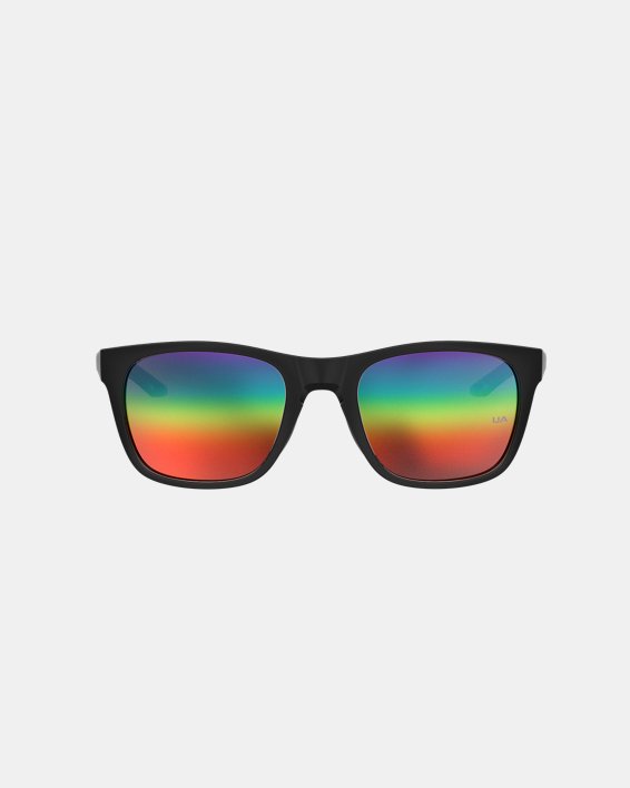 Unisex UA Raid Mirror Pride Sunglasses, Black, pdpMainDesktop image number 2